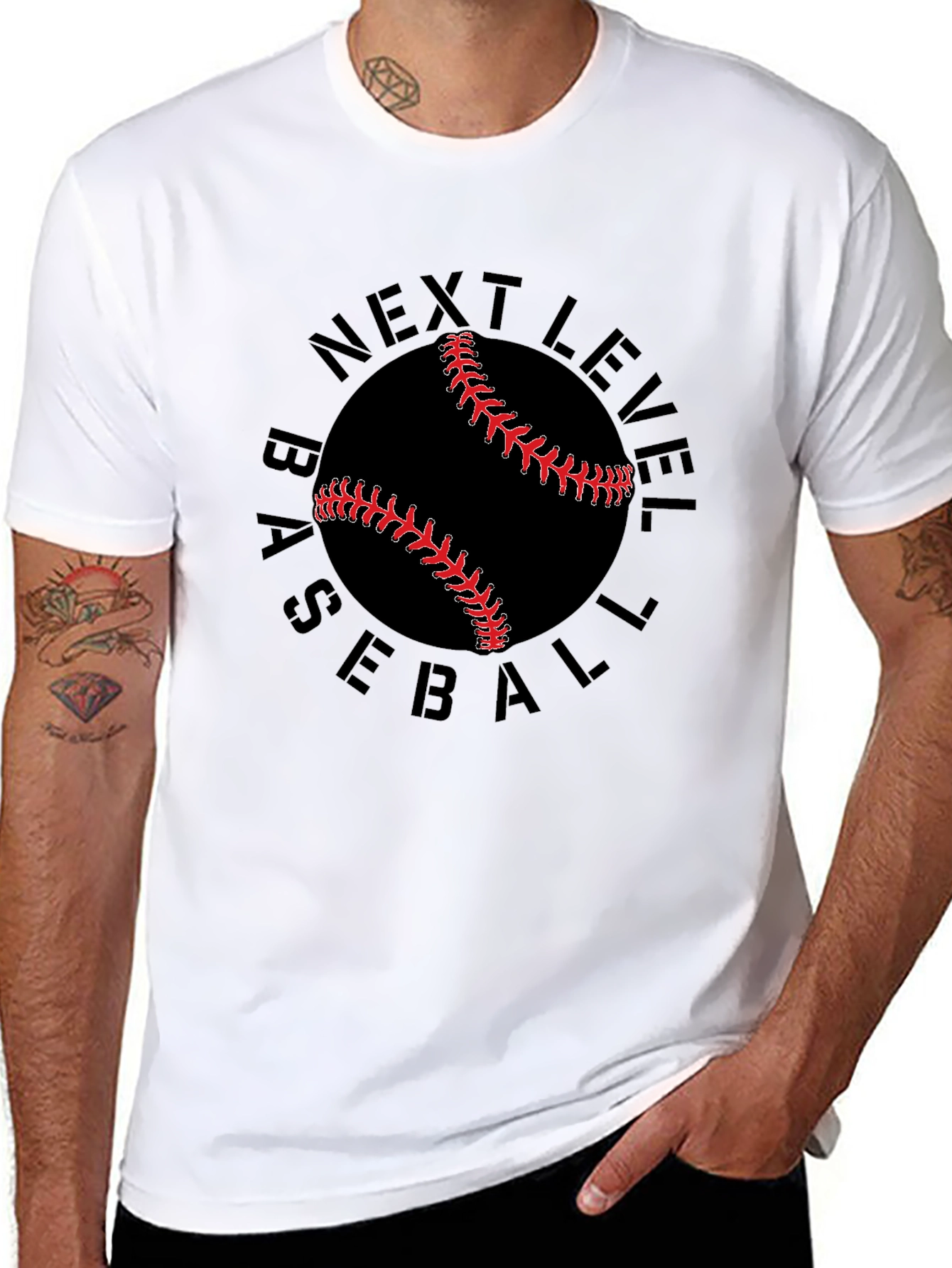 Next Level Baseball Graphic Tee - Black