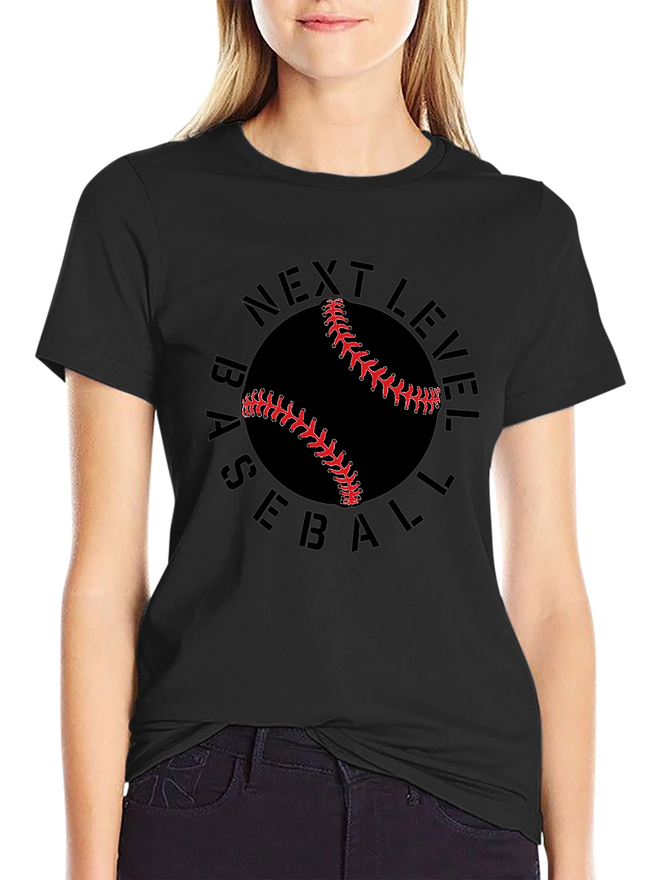 Next Level Baseball Graphic Tee - Black