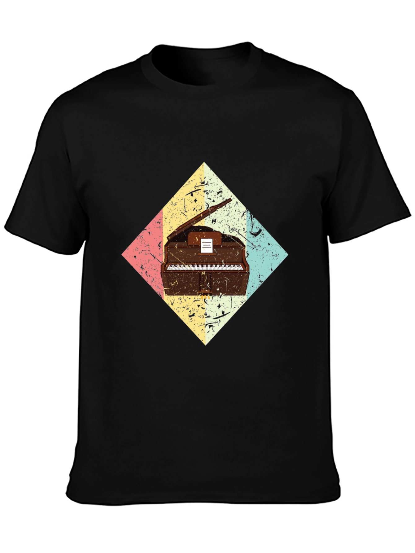 Vintage Piano Graphic Tee - Retro Style