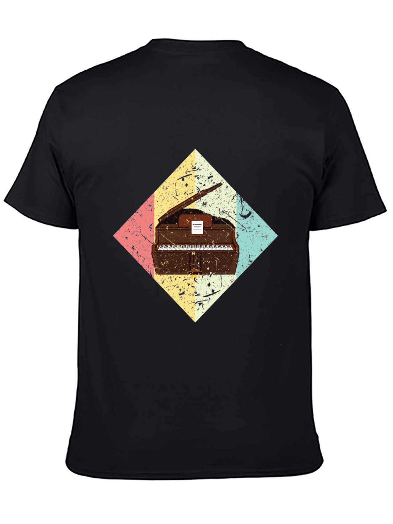 Vintage Piano Graphic Tee - Retro Style
