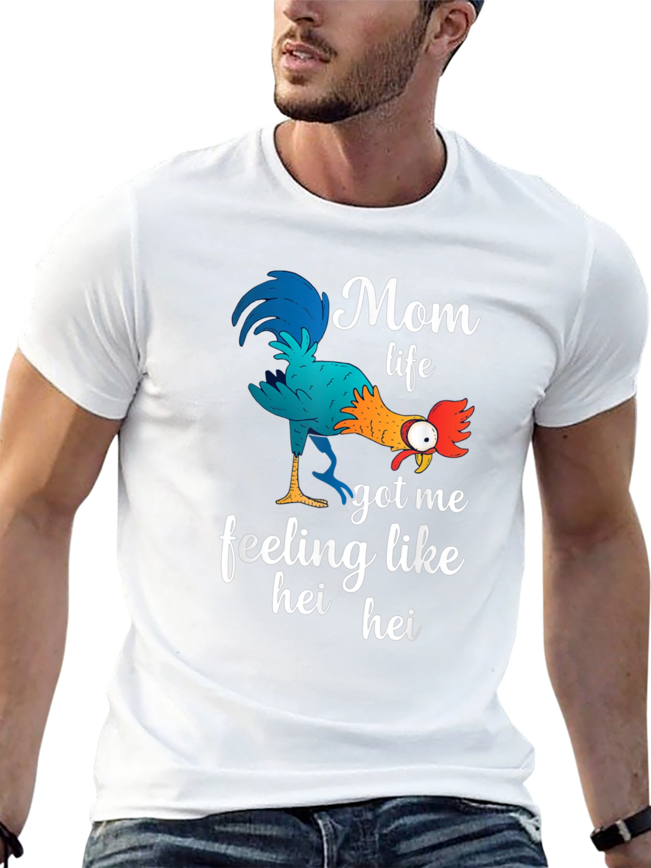 Mom Life Hei Hei T-Shirt Funny Womens Tee
