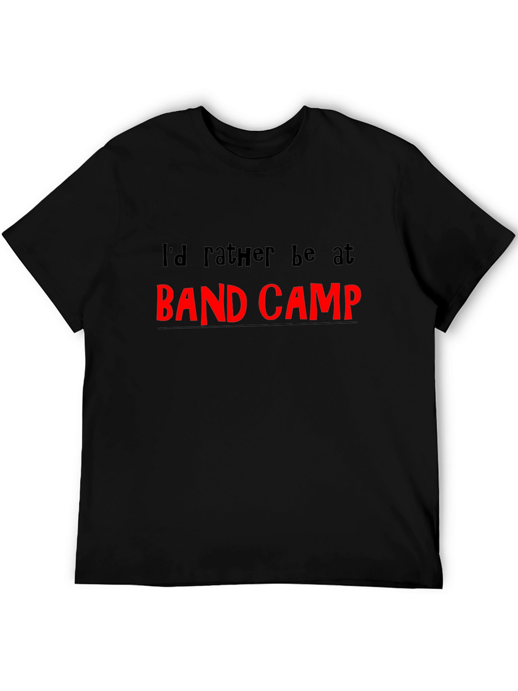 Band Camp T-Shirt - Black Cotton Graphic Tee