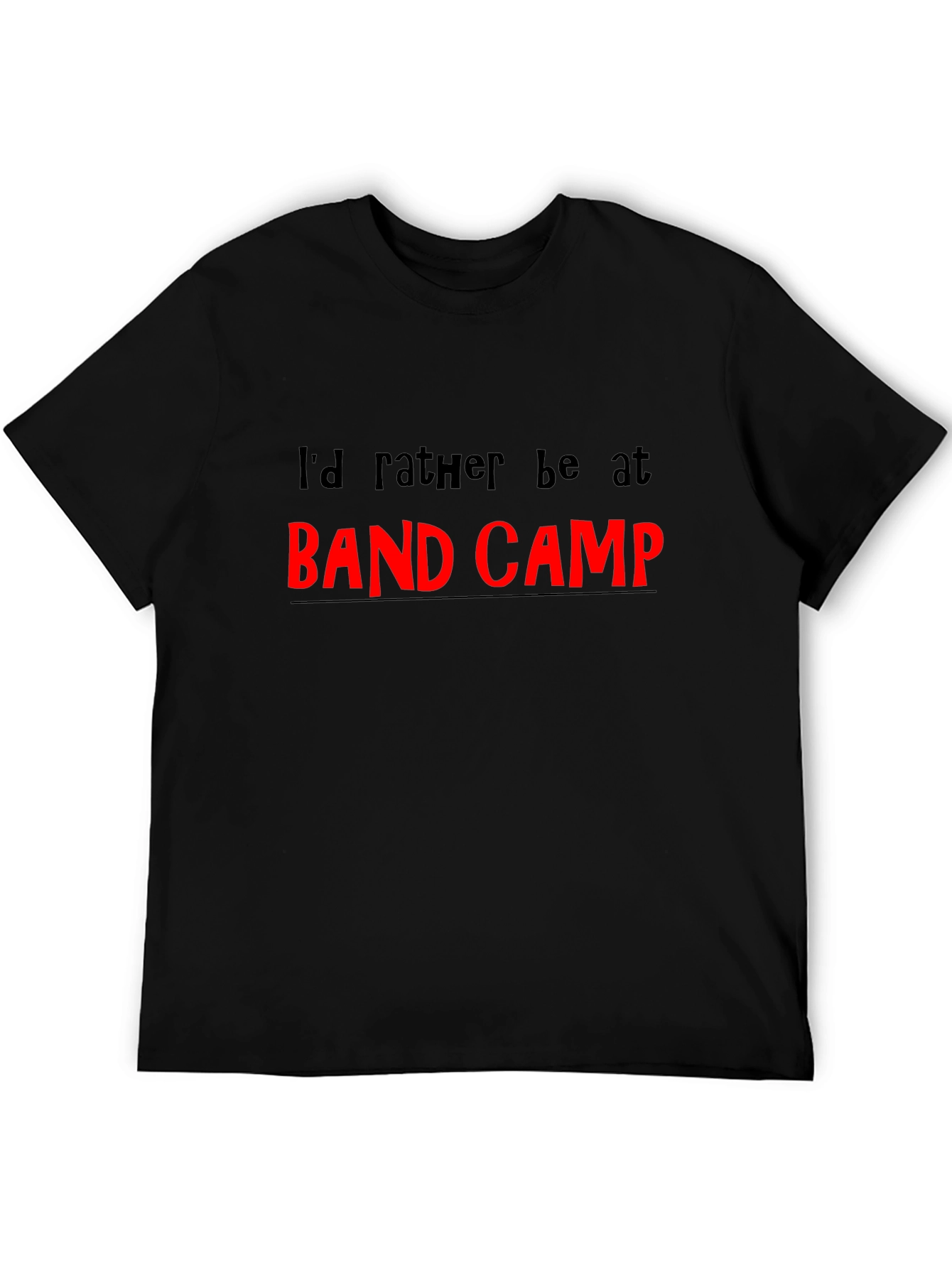 Band Camp T-Shirt - Black Cotton Graphic Tee