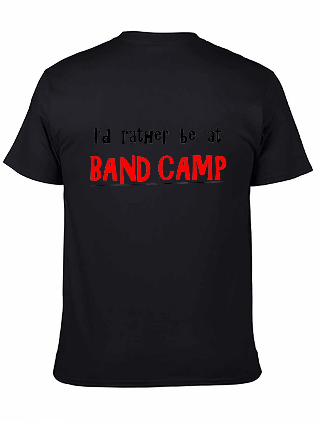 Band Camp T-Shirt - Black Cotton Graphic Tee