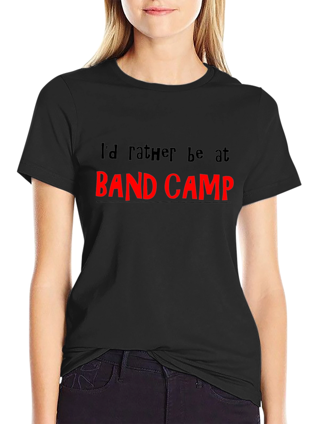 Band Camp T-Shirt - Black Cotton Graphic Tee