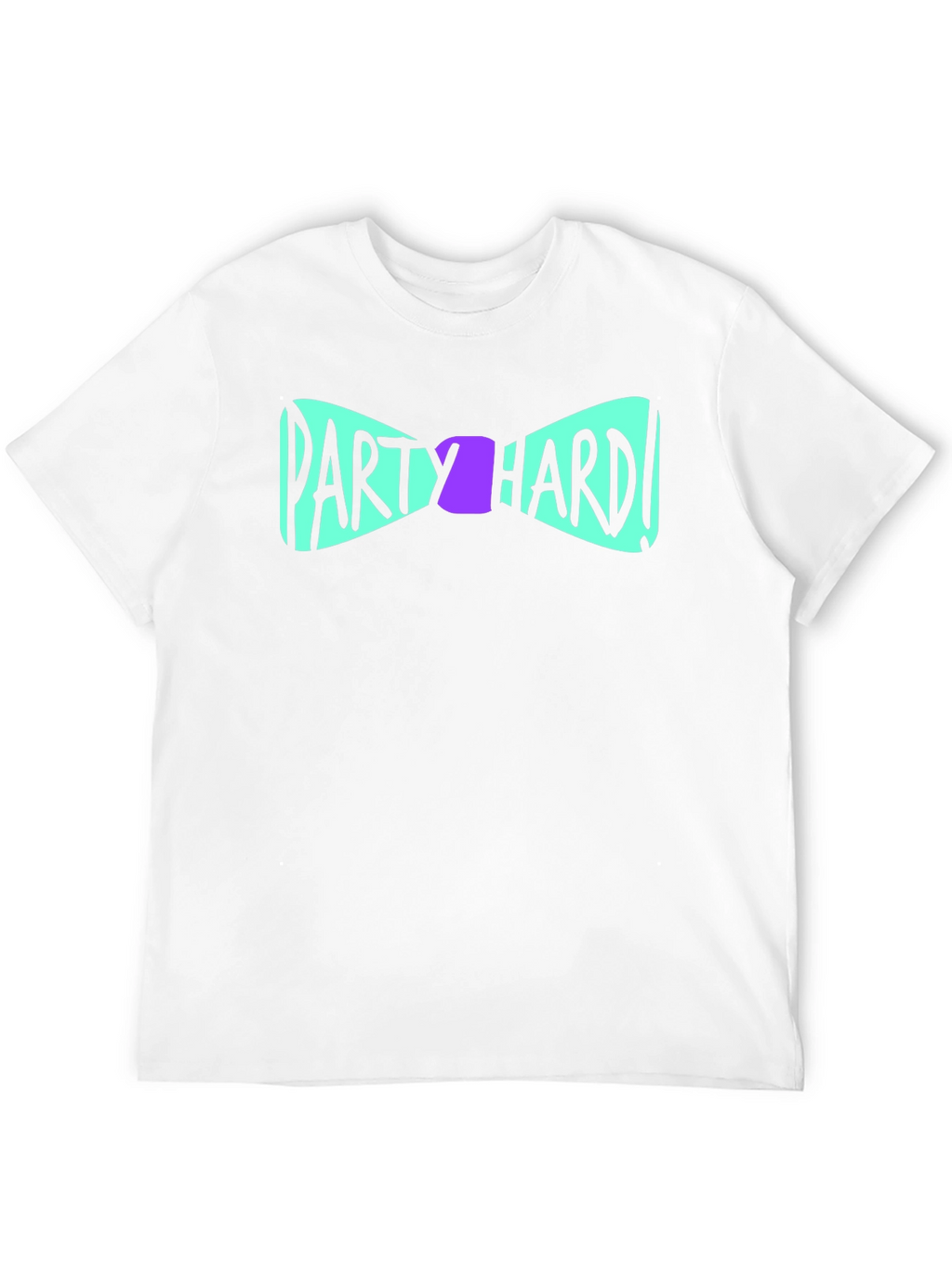 Party Hard Bowtie Graphic Black T-Shirt