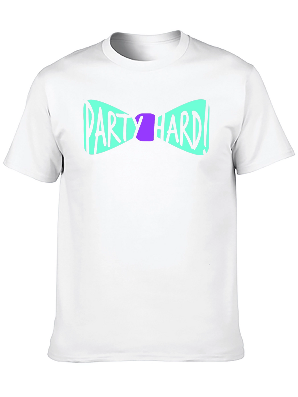 Party Hard Bowtie Graphic Black T-Shirt