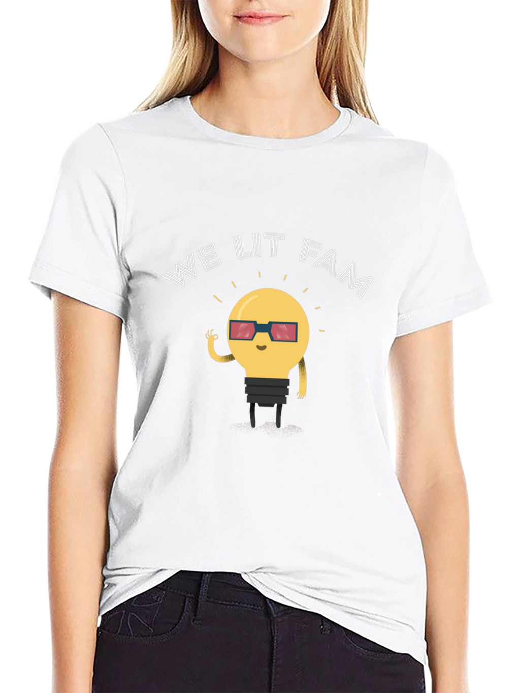 We Lit Fam Lightbulb Graphic Tee