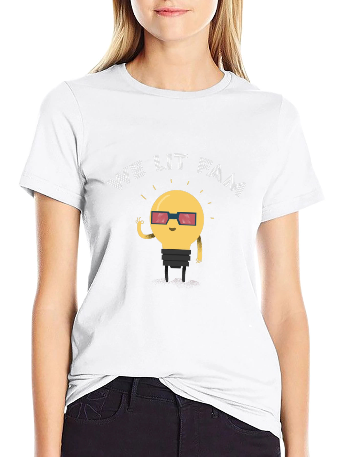 We Lit Fam Lightbulb Graphic Tee