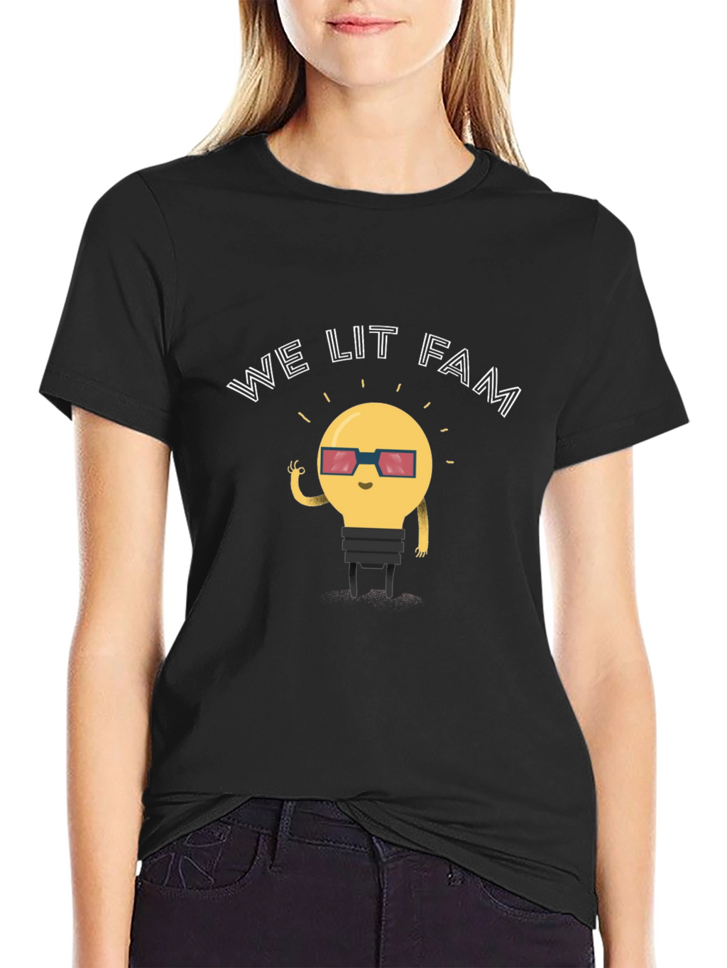 We Lit Fam Lightbulb Graphic Tee