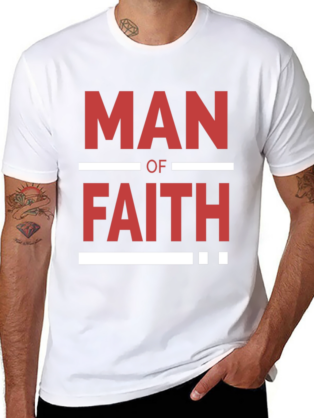 Man of Faith Graphic T-Shirt - Black
