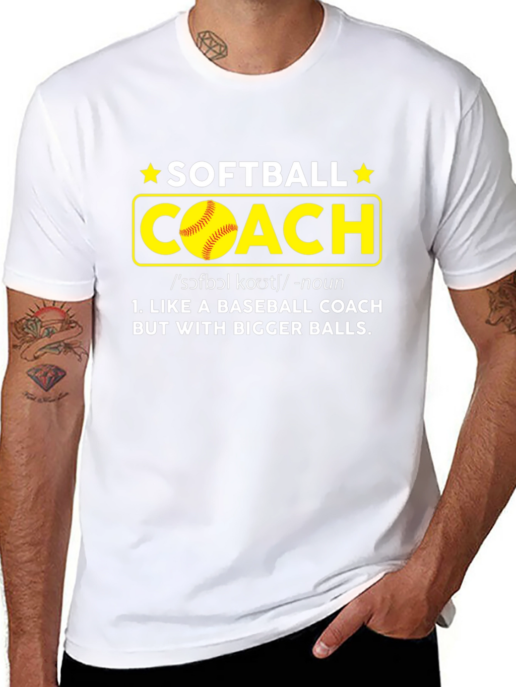Softball Coach T-Shirt - Bigger Balls