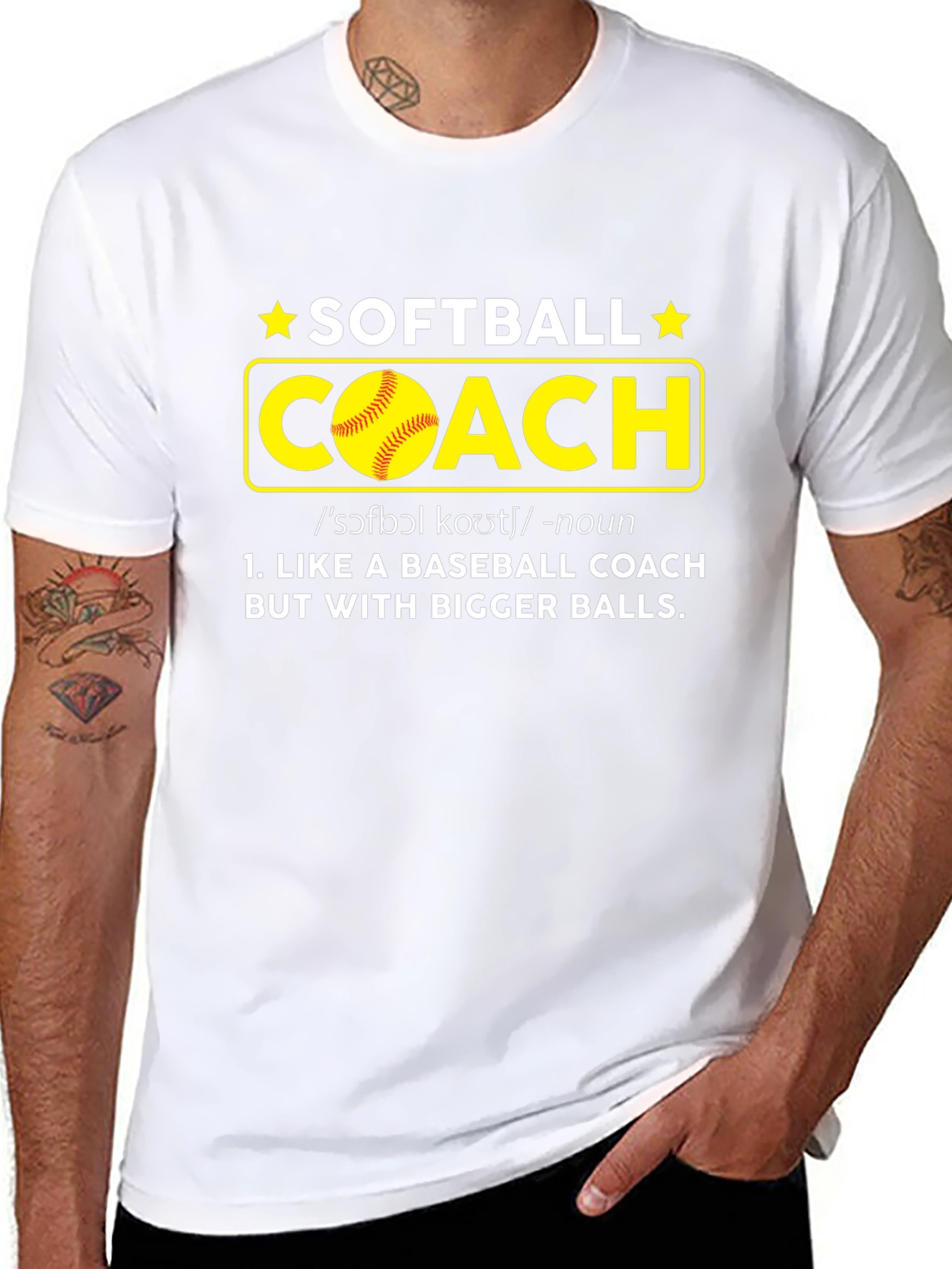 Softball Coach T-Shirt - Bigger Balls