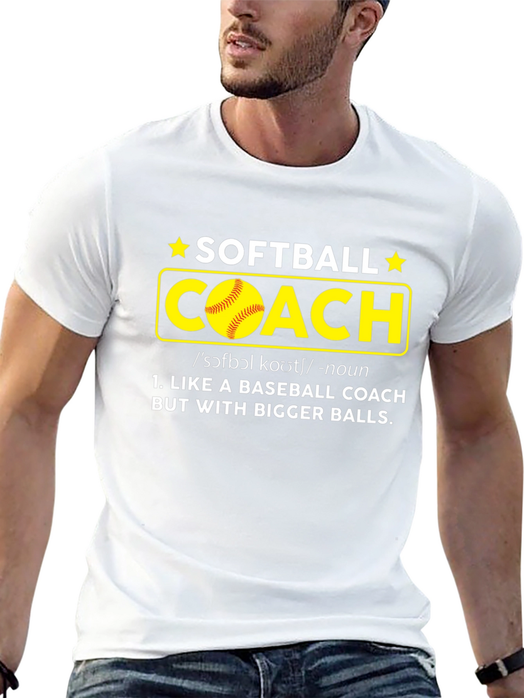 Softball Coach T-Shirt - Bigger Balls