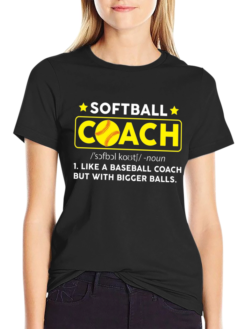 Softball Coach T-Shirt - Bigger Balls