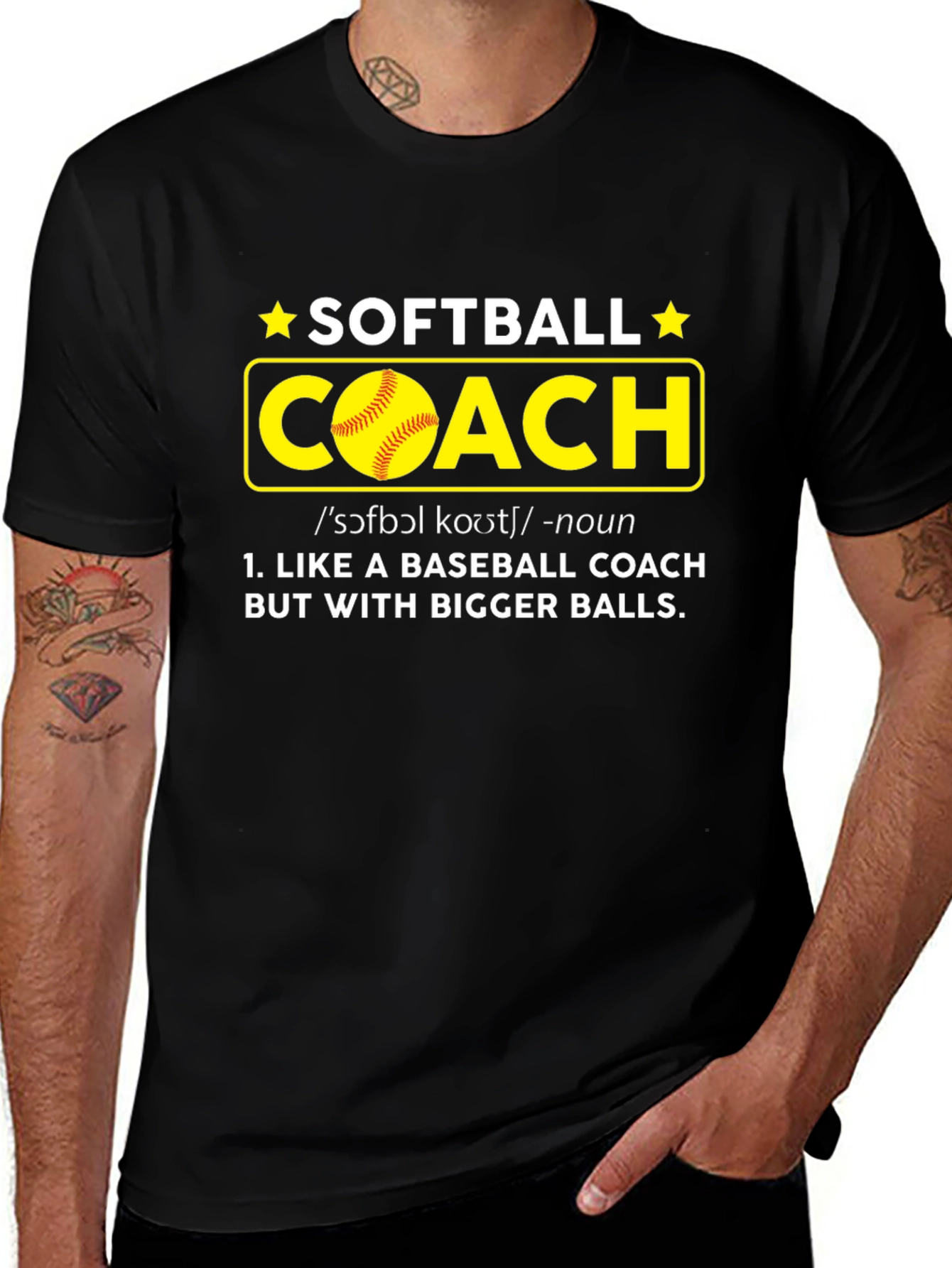 Softball Coach T-Shirt - Bigger Balls