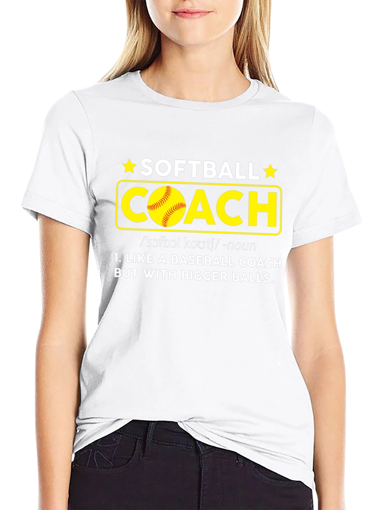 Softball Coach T-Shirt - Bigger Balls
