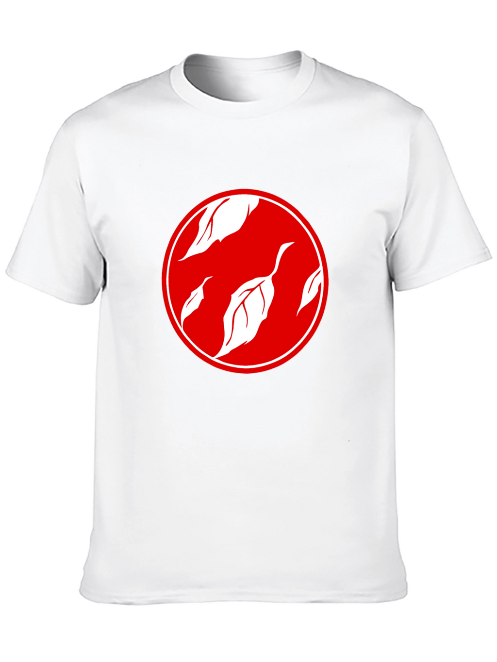 Stylish Black T-Shirt with Leaf Design