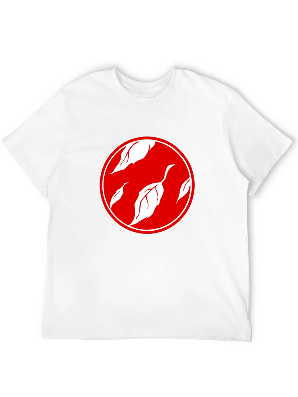Stylish Black T-Shirt with Leaf Design