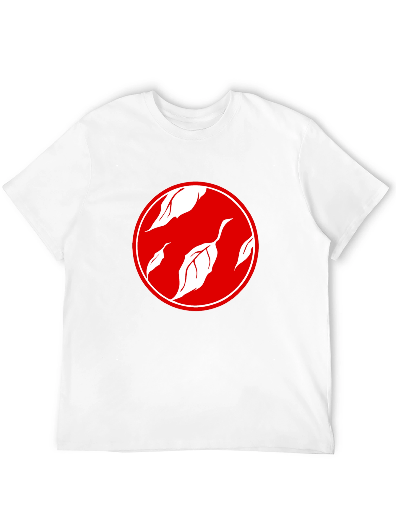 Stylish Black T-Shirt with Leaf Design