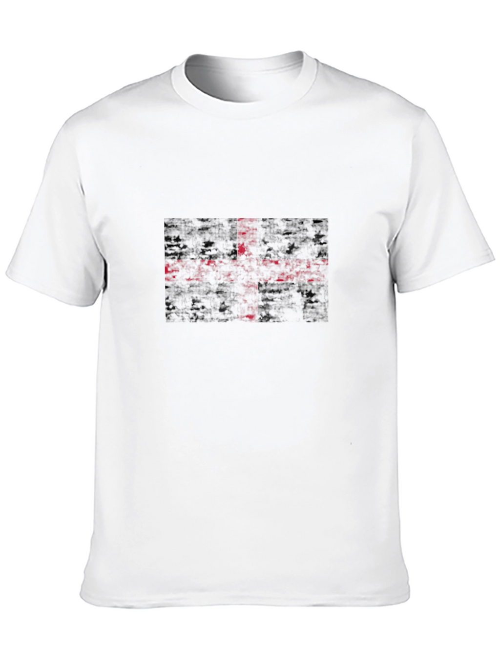 Grunge England Flag T-Shirt - Black