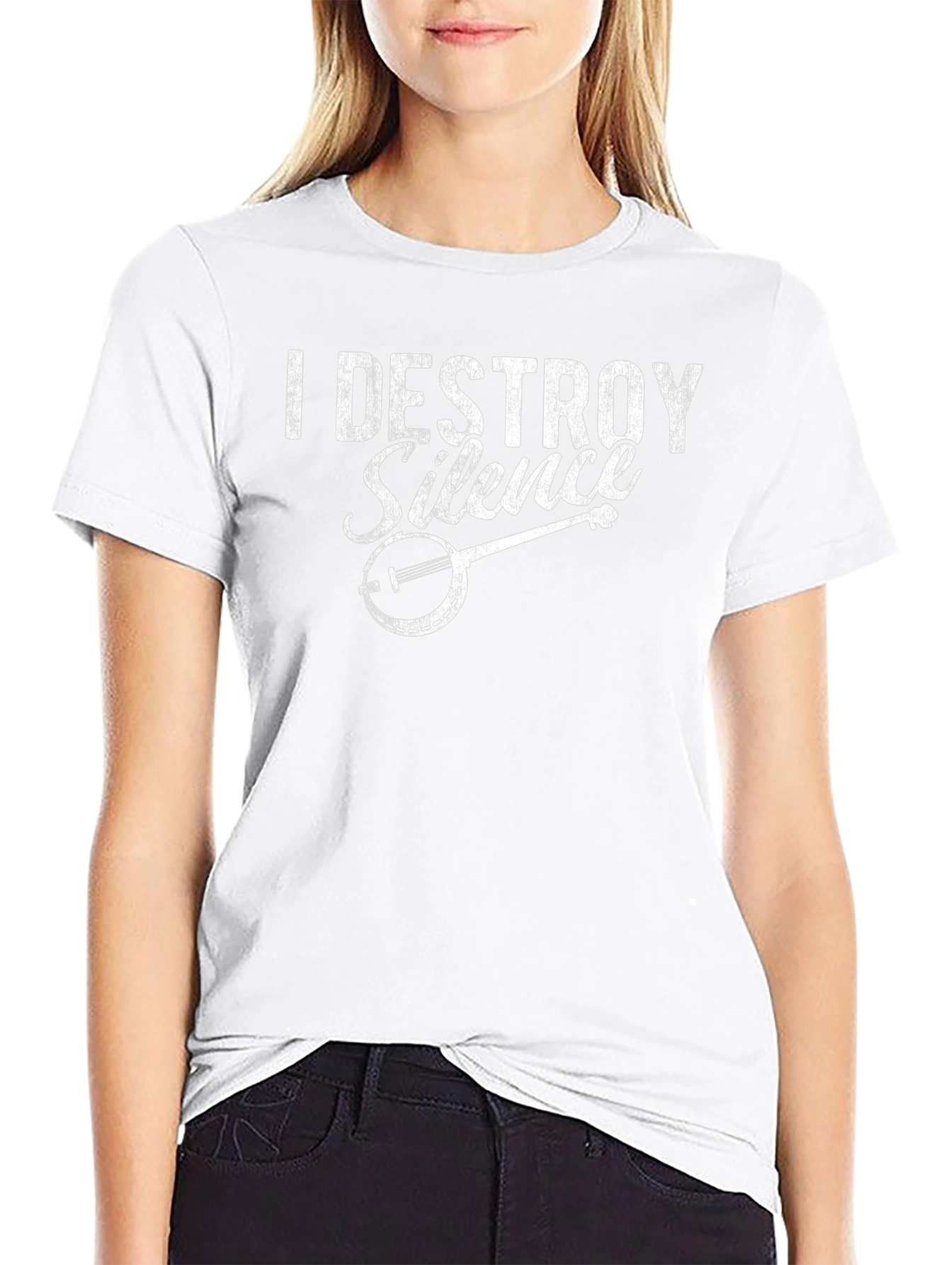 I Destroy Silence Banjo T-Shirt