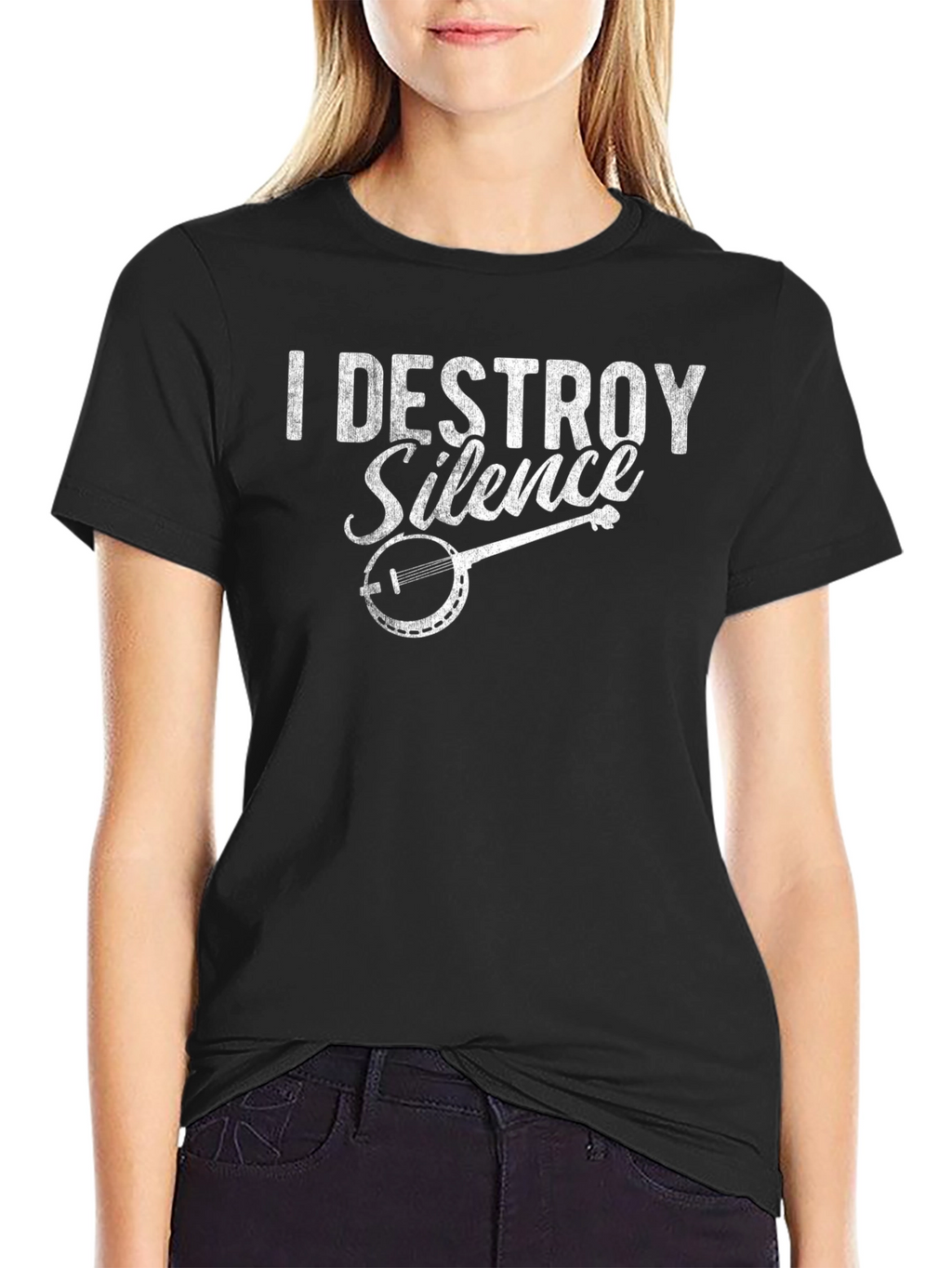 I Destroy Silence Banjo T-Shirt