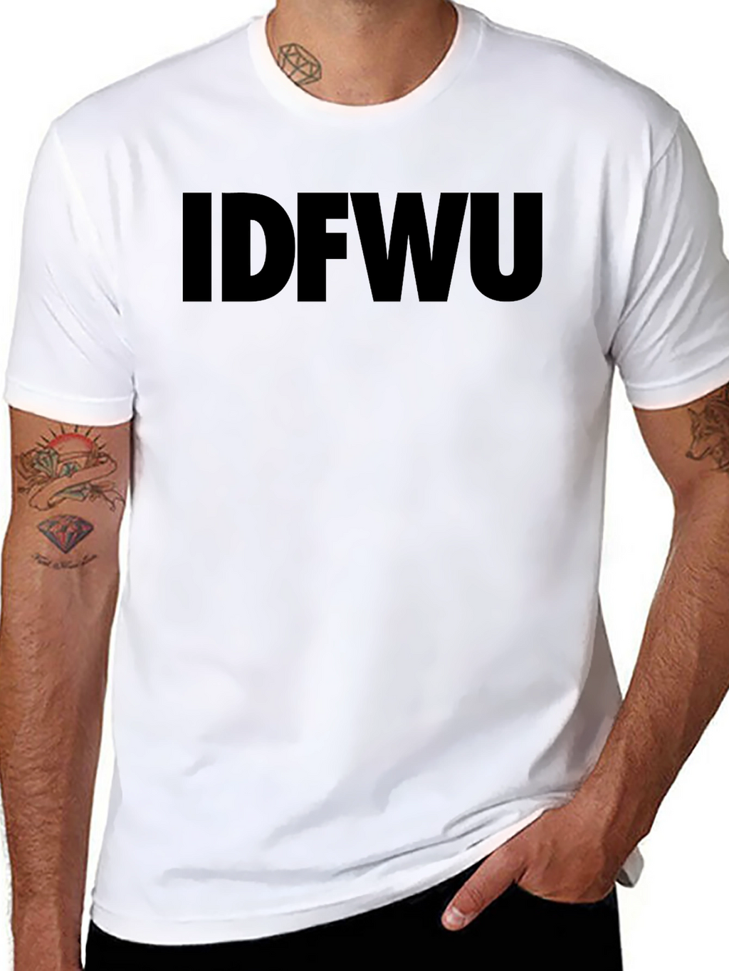 IDFWU Graphic Tee - Bold Black Statement T-Shirt