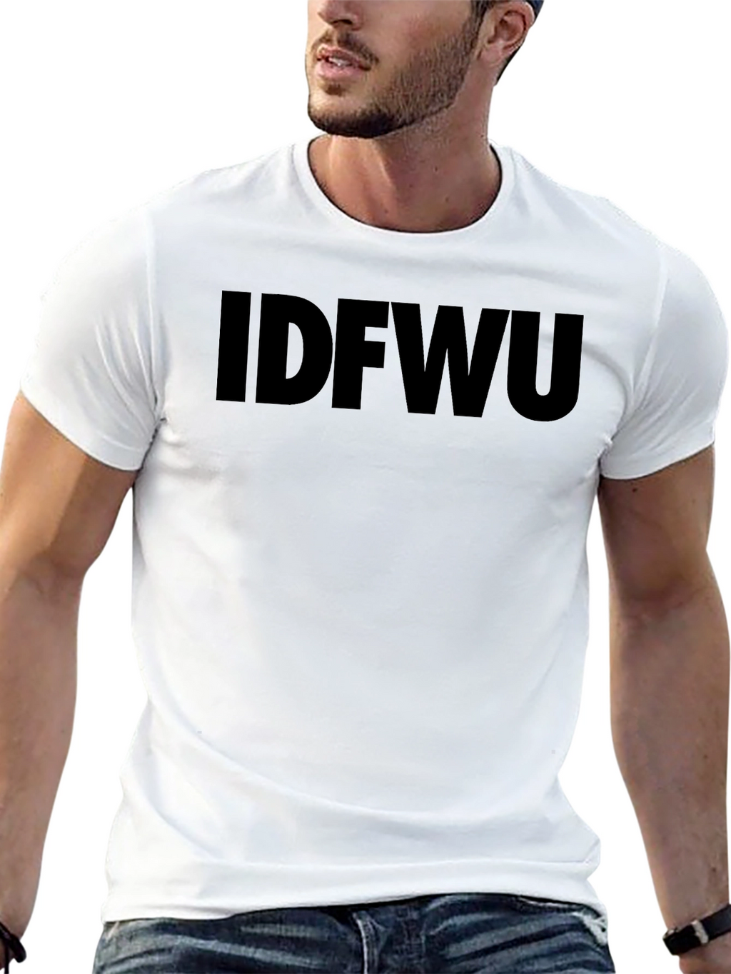 IDFWU Graphic Tee - Bold Black Statement T-Shirt