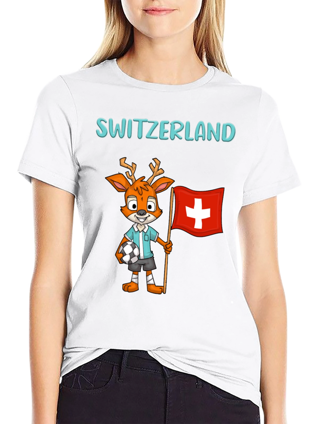 Switzerland Mascot T-Shirt - Soccer Fan Tee