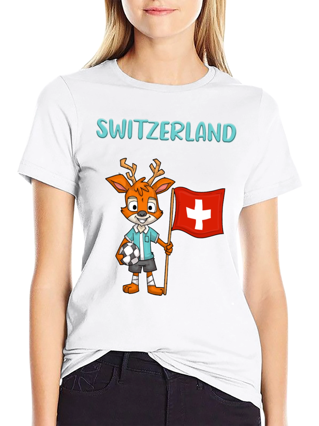 Switzerland Mascot T-Shirt - Soccer Fan Tee