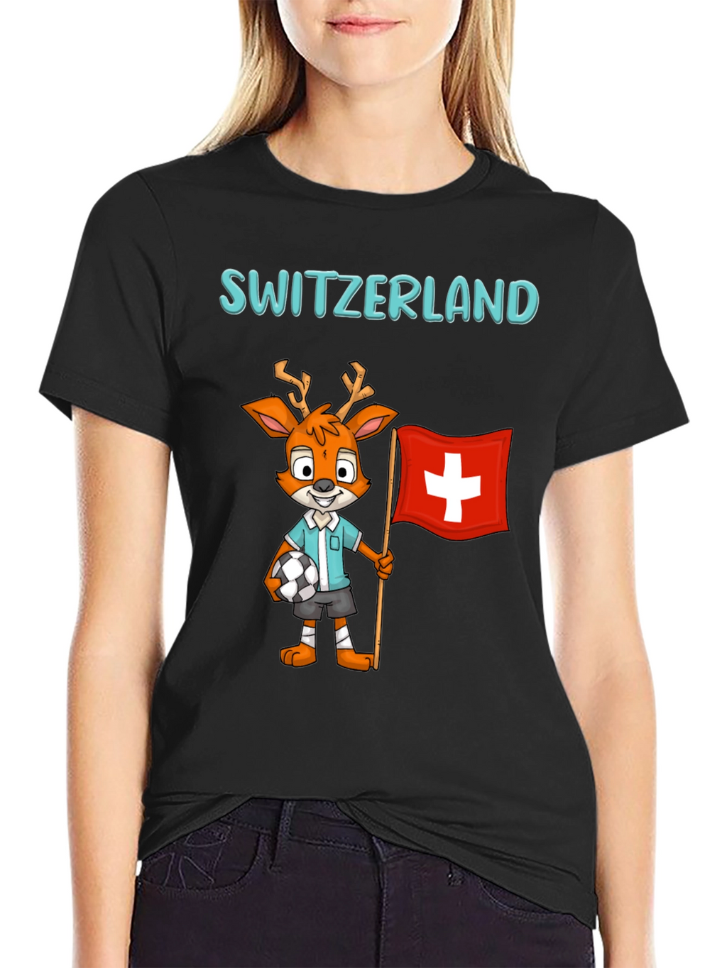 Switzerland Mascot T-Shirt - Soccer Fan Tee