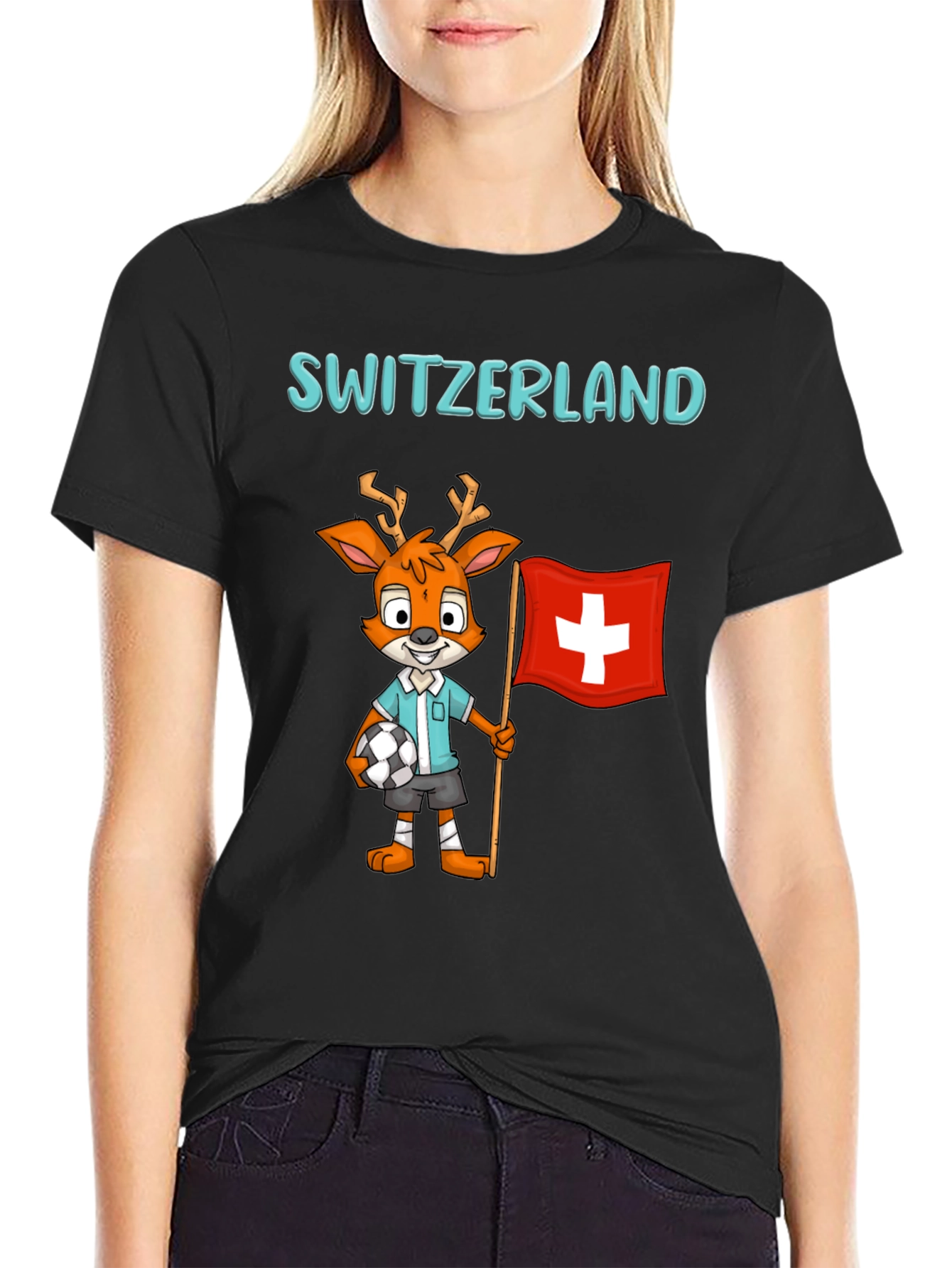Switzerland Mascot T-Shirt - Soccer Fan Tee
