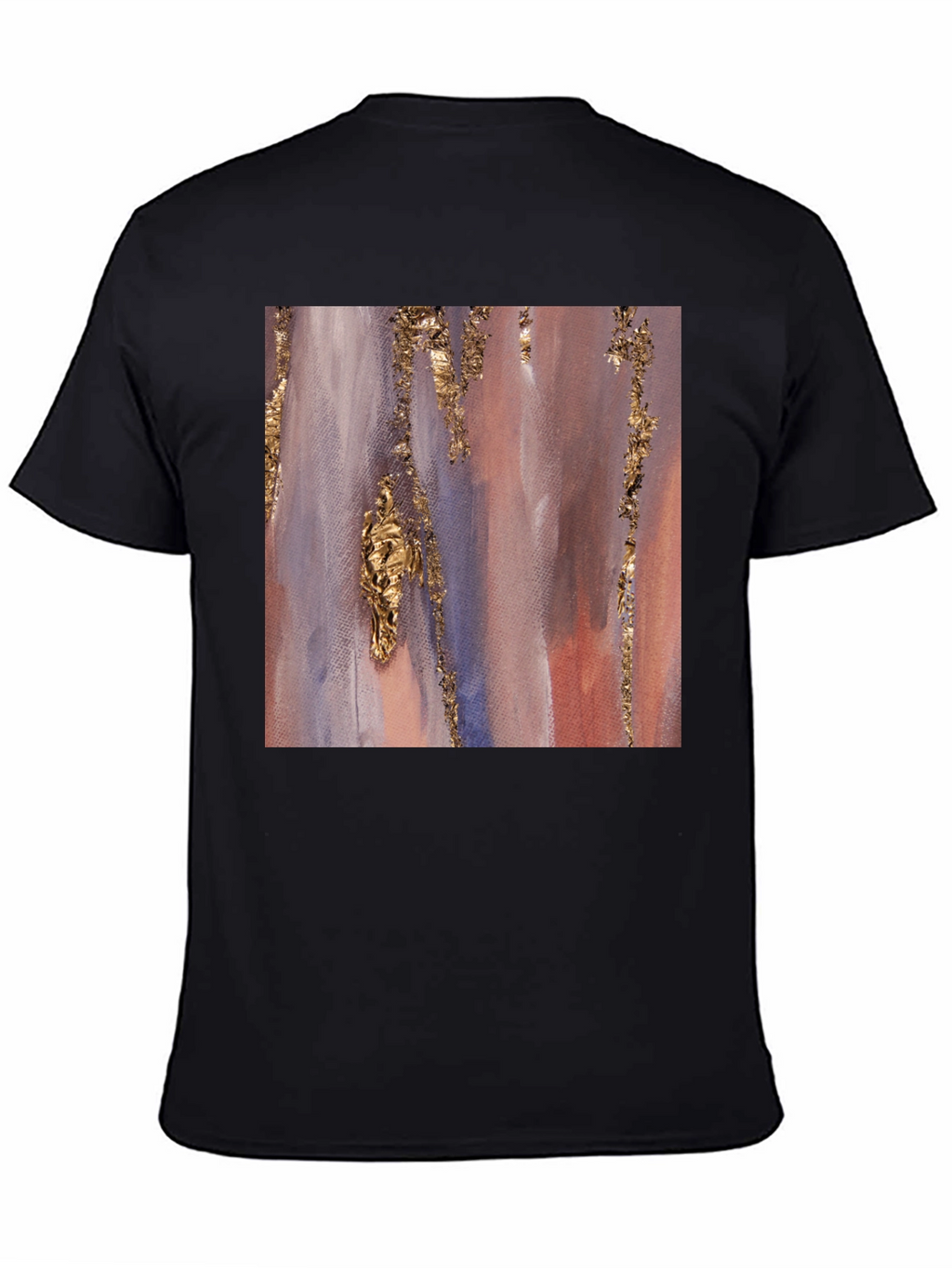 Abstract Gold Accent Black Tee