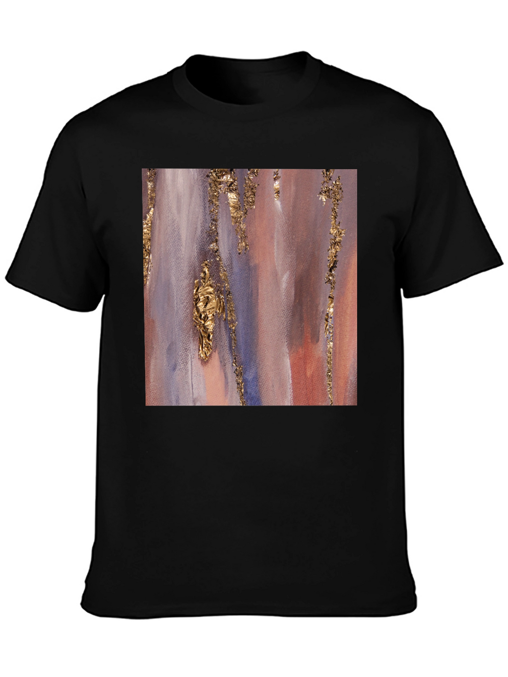 Abstract Gold Accent Black Tee