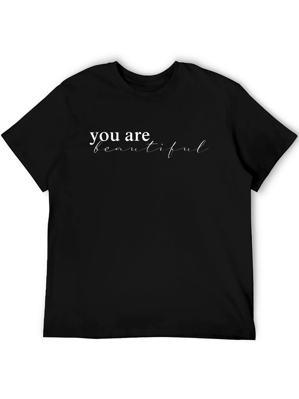 You Are Beautiful Graphic Black T-Shirt
