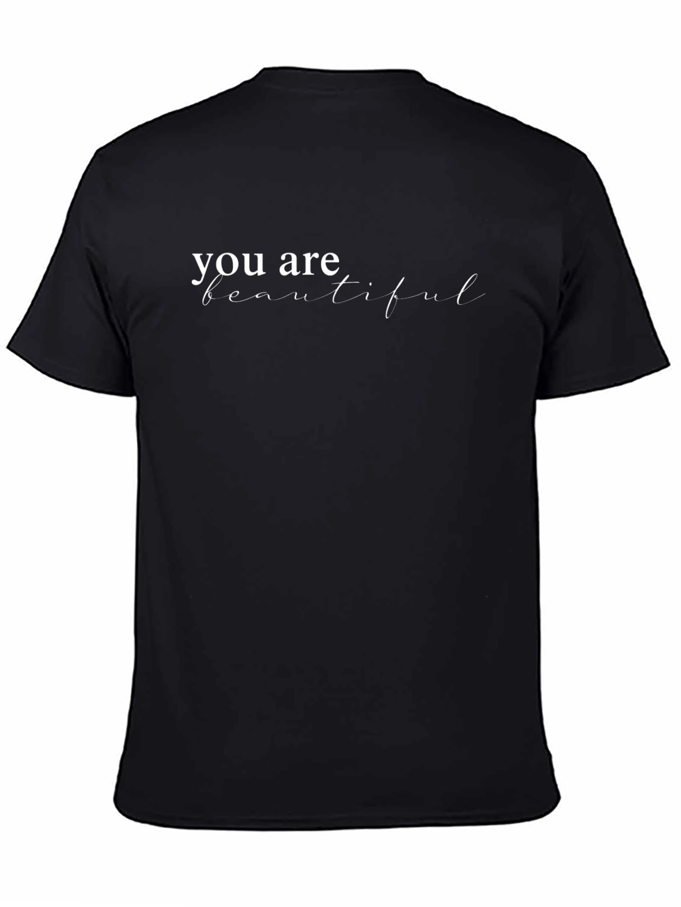 You Are Beautiful Graphic Black T-Shirt