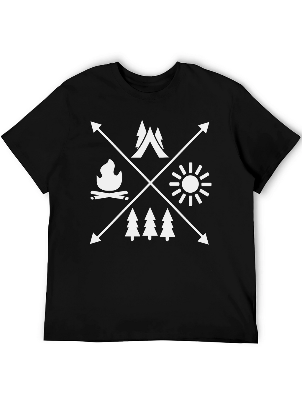 Outdoor Adventure Graphic Tee - Camping Design