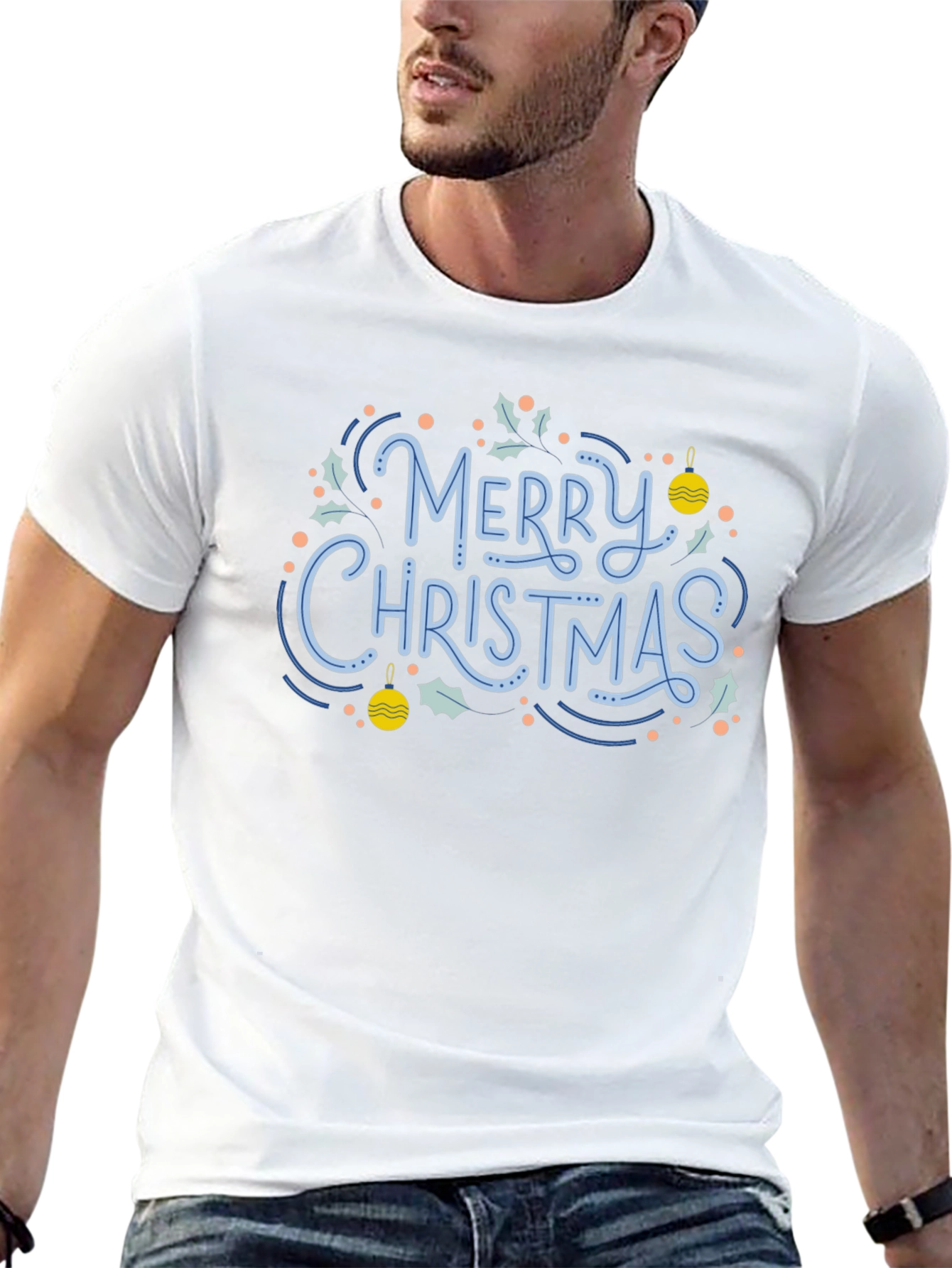 Festive Merry Christmas Graphic Tee