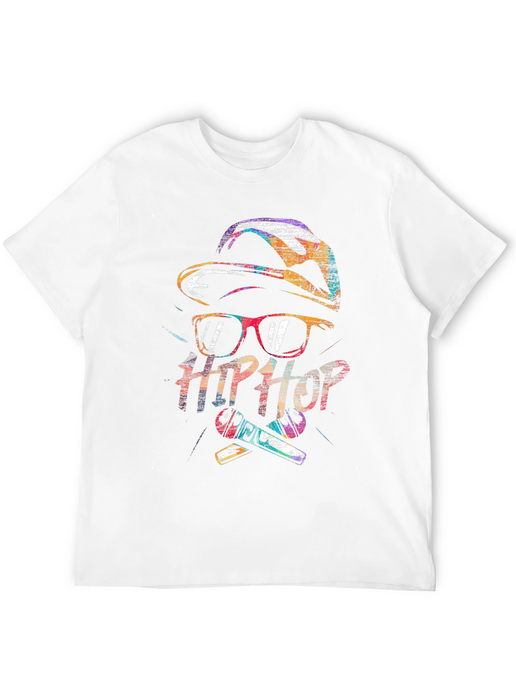 Hip Hop Graphic Print Mens Black T-Shirt
