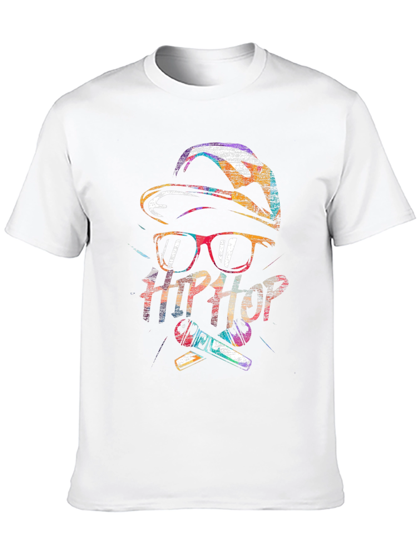 Hip Hop Graphic Print Mens Black T-Shirt