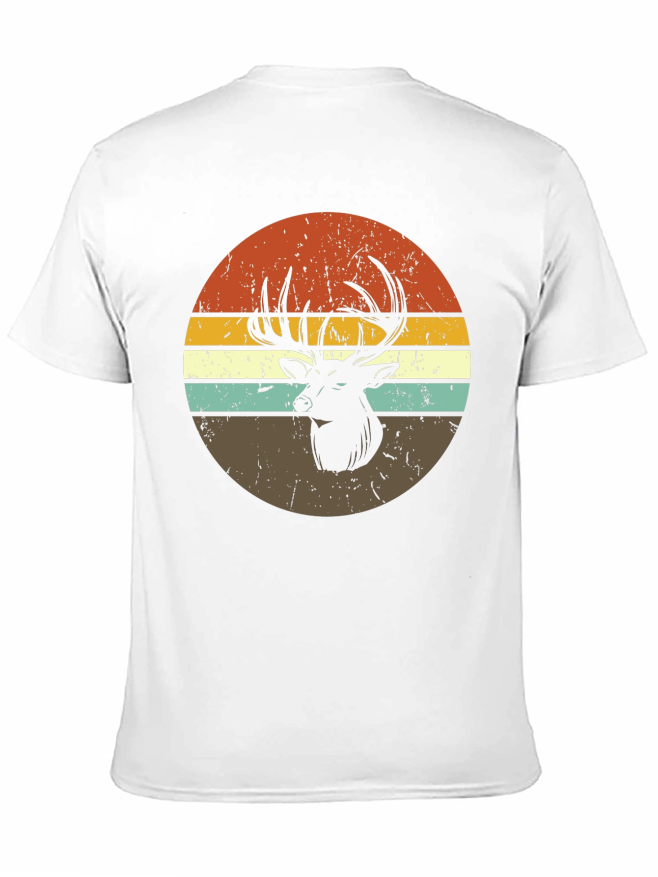 Retro Deer Graphic Tee - Black