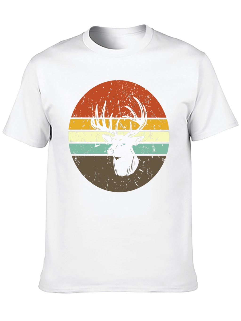 Retro Deer Graphic Tee - Black