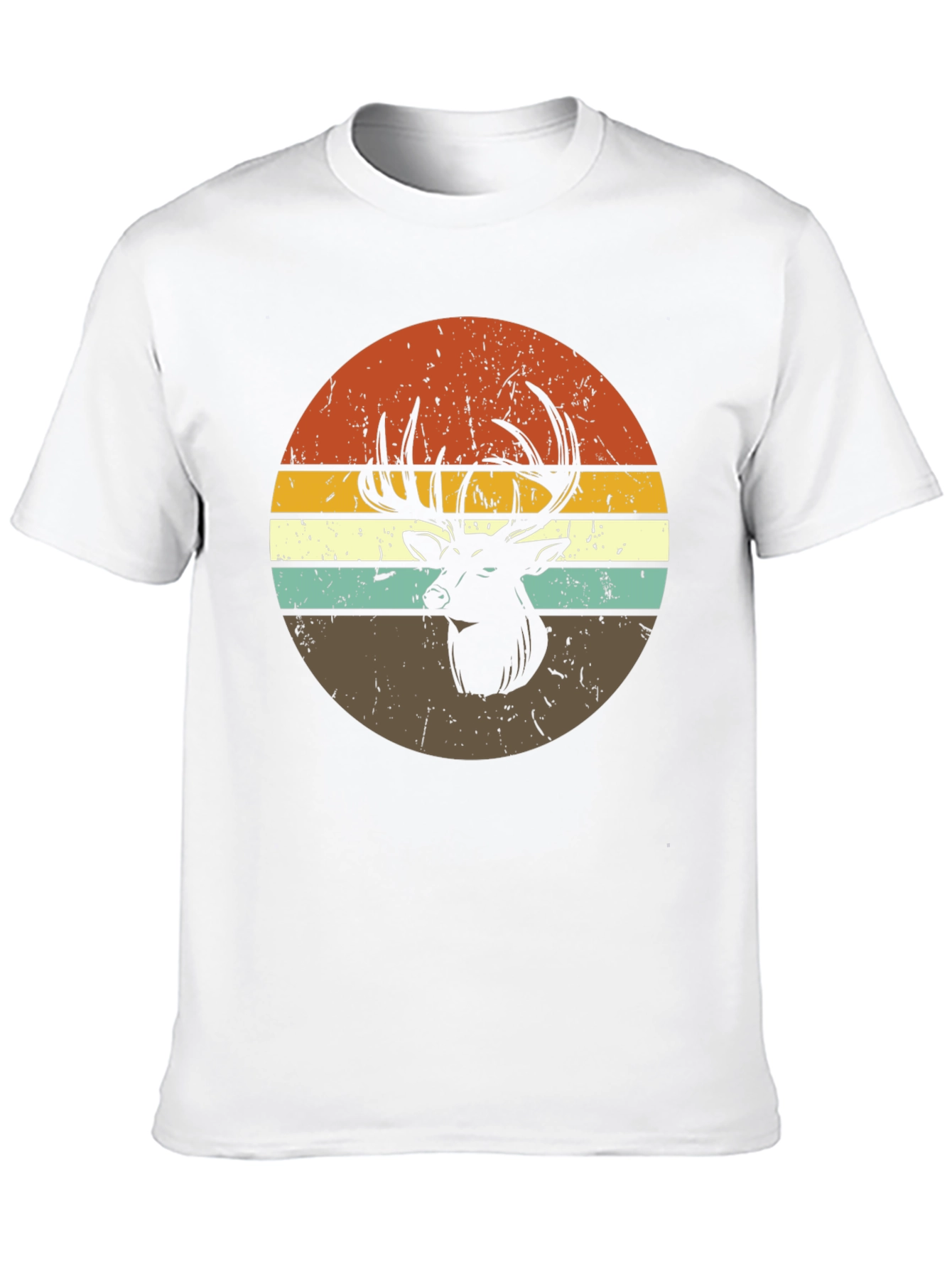 Retro Deer Graphic Tee - Black