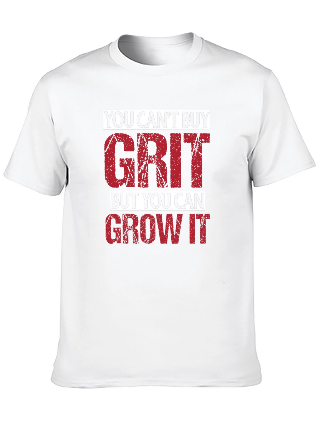 Motivational Grit Graphic T-Shirt - Mens Black Tee