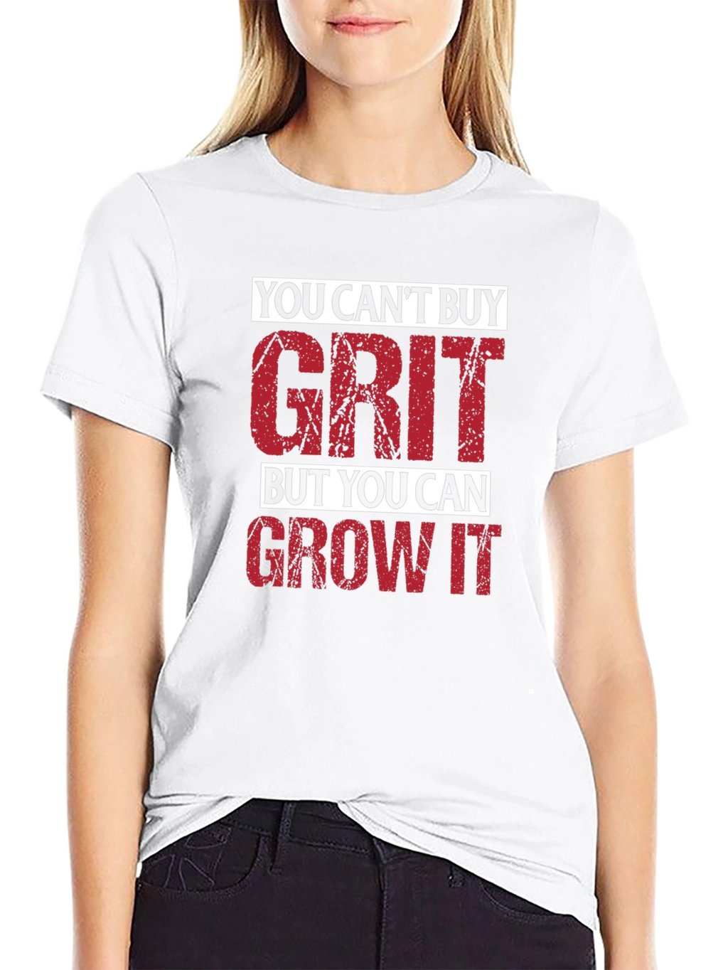 Motivational Grit Graphic T-Shirt - Mens Black Tee