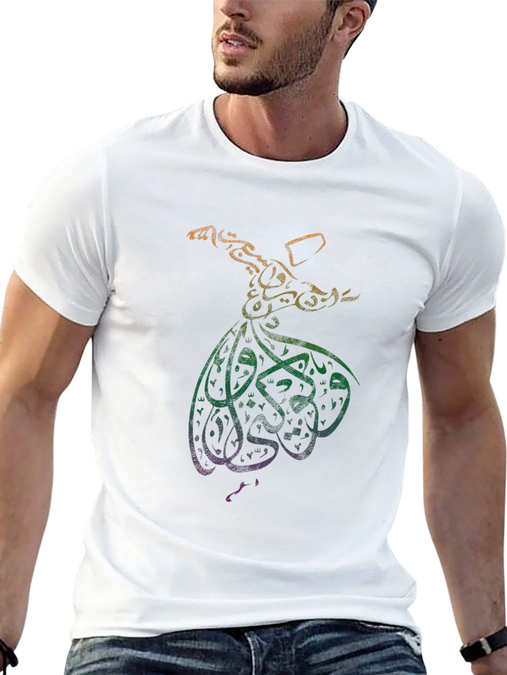 Mystic Sufi Dance Graphic Tee - Black