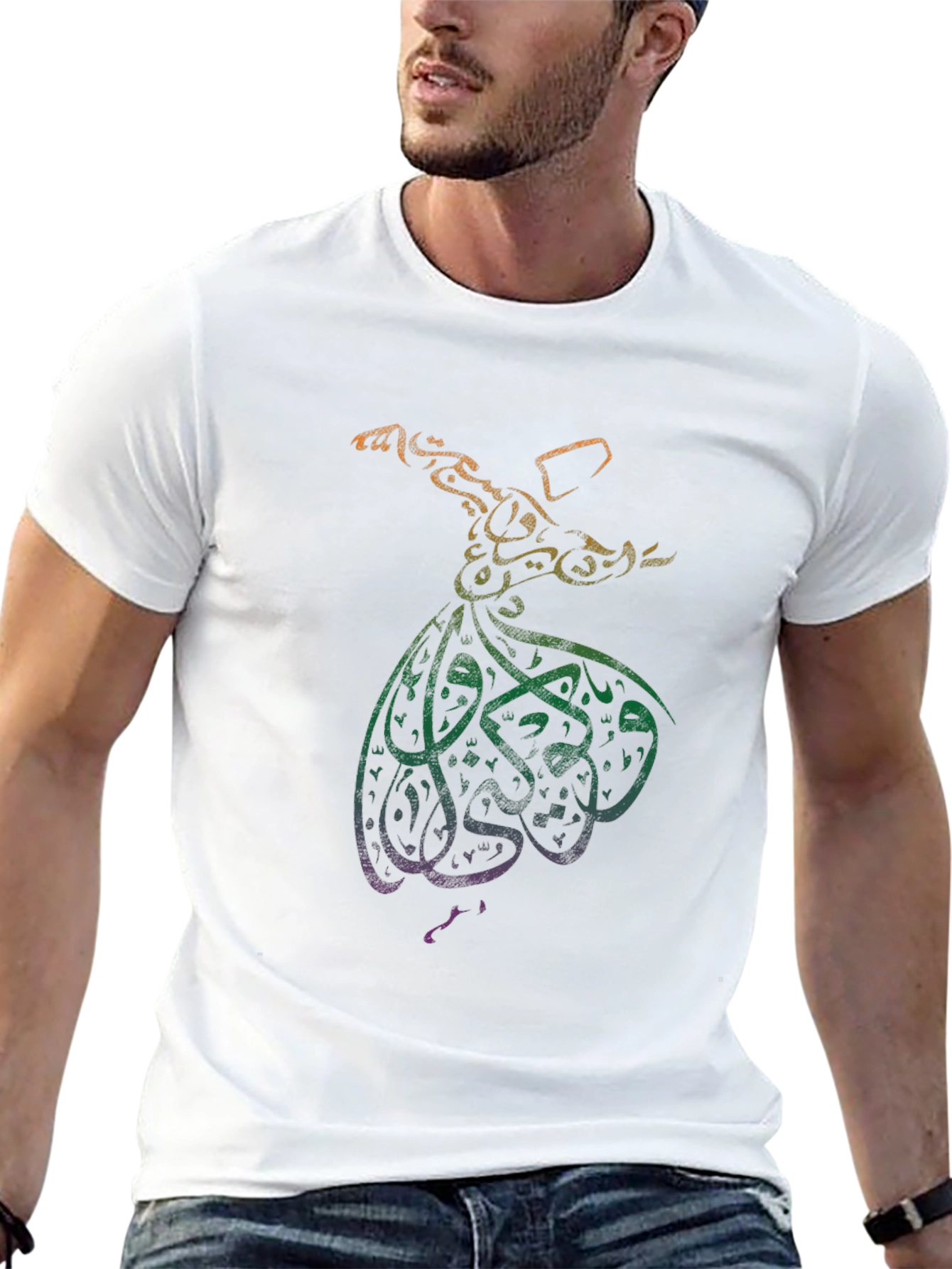 Mystic Sufi Dance Graphic Tee - Black