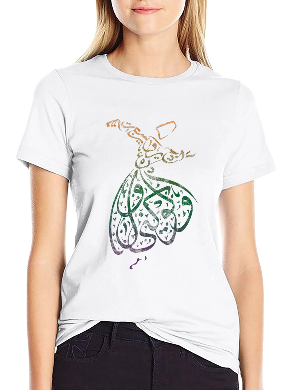Mystic Sufi Dance Graphic Tee - Black