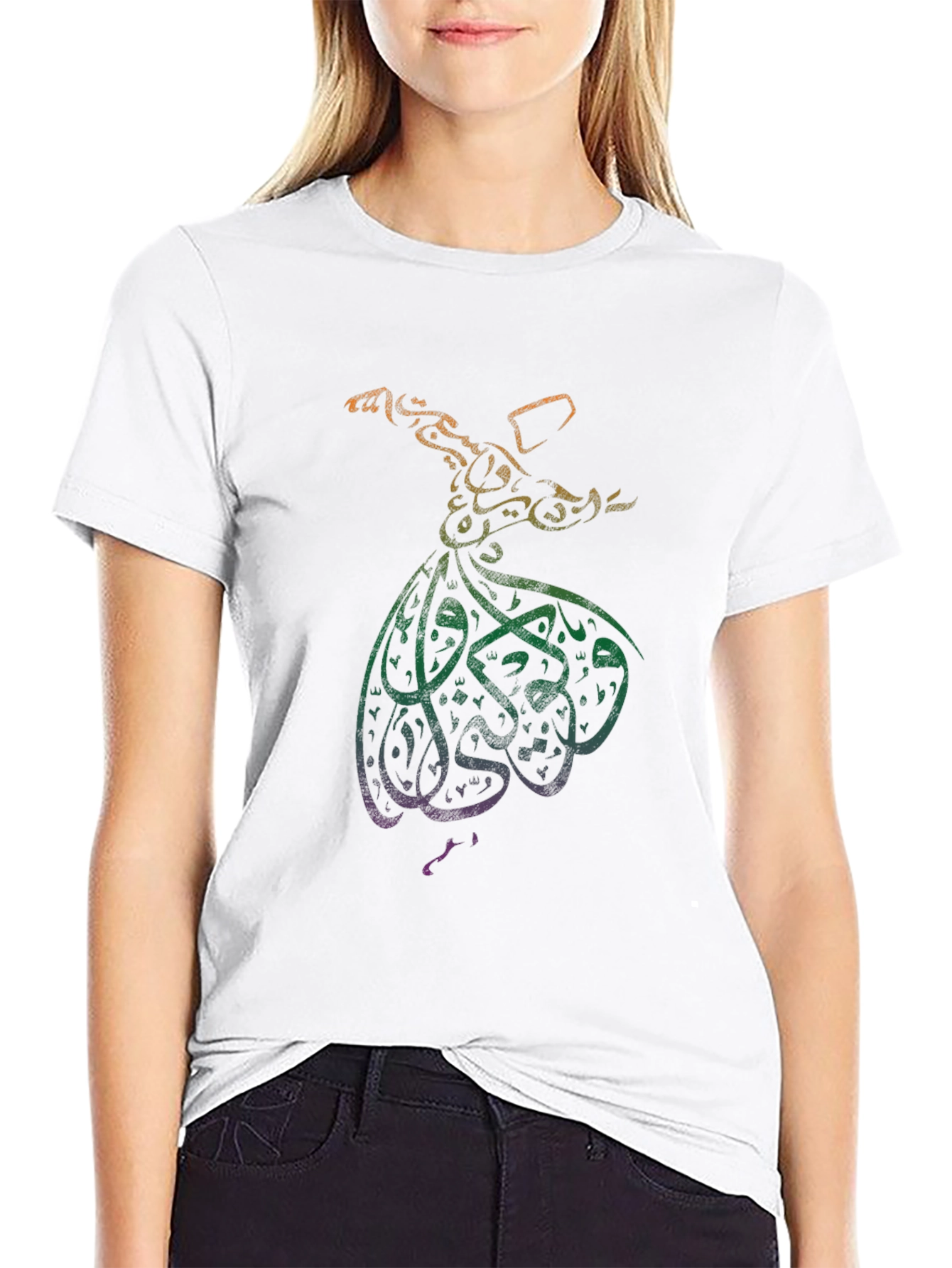 Mystic Sufi Dance Graphic Tee - Black